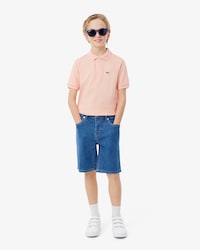 Bermudas con cinco bolsillos de tejido de denim el&aacute;stico