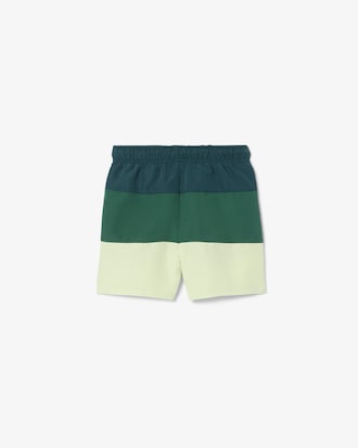 Short de ba&ntilde;o de tafet&aacute;n de rayas