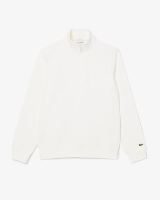 Sudadera de cuello alto con cremallera y estampado en relieve