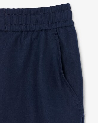 Pantal&oacute;n chino de lino de corte regular