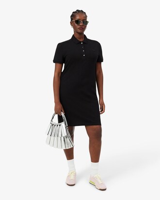 Vestido polo de corte ajustado de minipiqu&eacute; el&aacute;stico