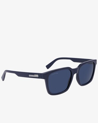 Gafas rectangulares con rayas de caucho