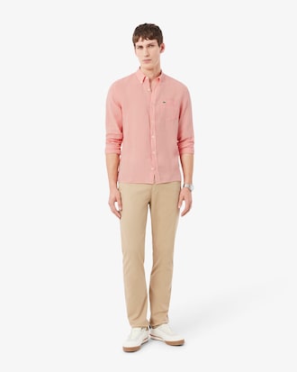 Camisa de lino de corte regular