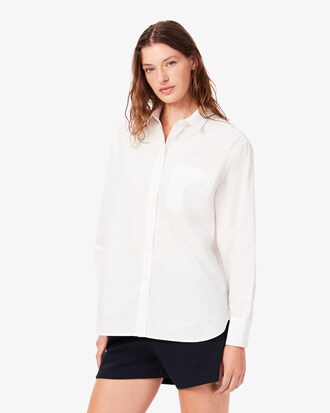 Camisa oversized de popel&iacute;n de algod&oacute;n