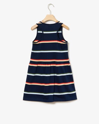 Vestido Sin Mangas Ni&ntilde;a En Piqu&eacute; De Algod&oacute;n Color Block