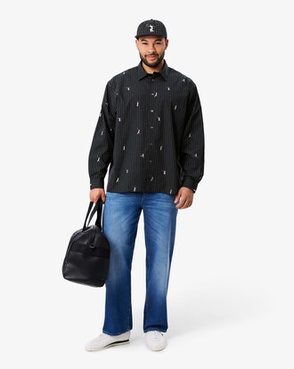 Camisa de algod&oacute;n bordada de corte holgado