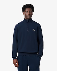 Sudadera de felpa de cuello alto con cremallera