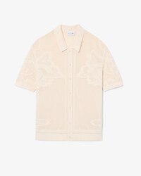 Camisa de manga corta de punto con motivo de jacquard