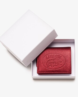 Minibolso billetera Croco Crew de mujer en piel metálica