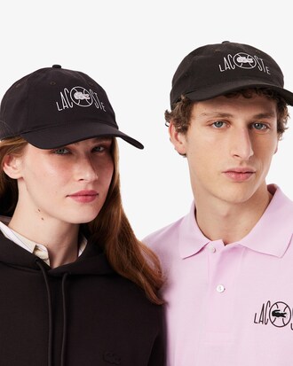 Gorra de sarga de algod&oacute;n estampada