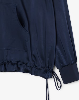 Chaqueta popover de cuello alto con cremallera oversized