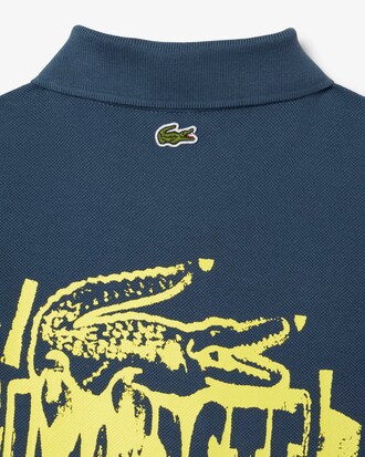 Polo de petit piqué estampado