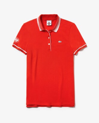 Polo de mujer Lacoste SPORT French Open Edition en minipiqu&eacute; de algod&oacute;n