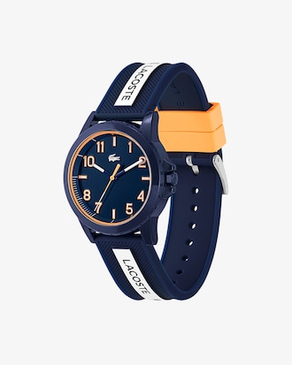 Reloj Rider azul con tres manecillas y correa de silicona