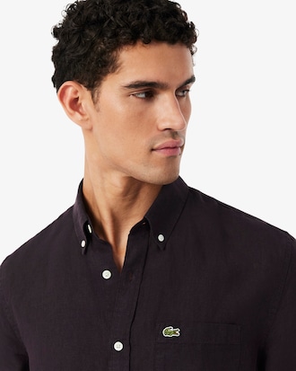 Camisa de lino de manga corta