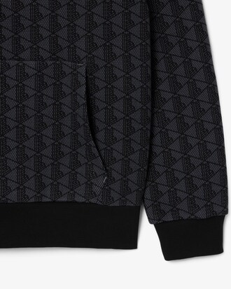 Sudadera con capucha de felpa con monograma