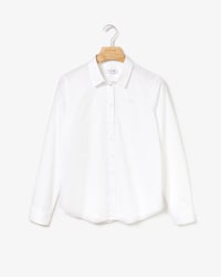 Camisa Regular Fit De Popelín De Algodón Liso