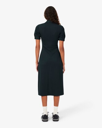 Vestido polo de punto jersey con bordado