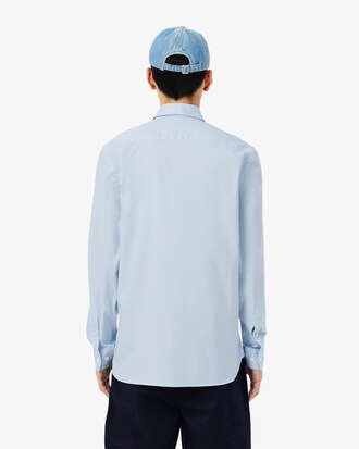 Camisa de corte ajustado de popelín elástico