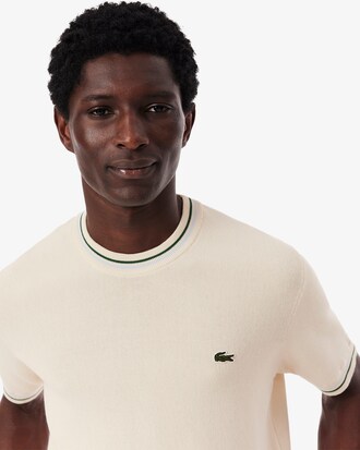 Camiseta de punto de corte clásico con detalle de raya