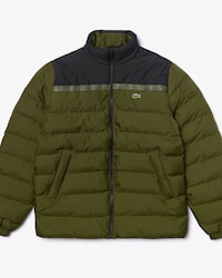 Chaqueta acolchada de hombre Lacoste SPORT con cremallera y dise&ntilde;o color block resistente al agua