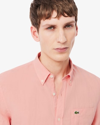 Camisa de lino de corte regular