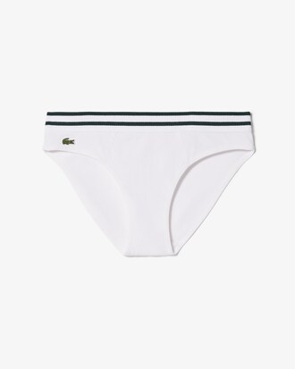 Slips de algod&oacute;n con cintura de rayas