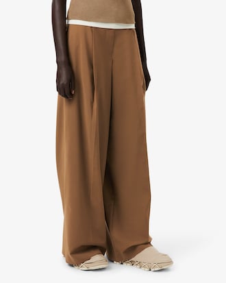 Pantalón de corte amplio de mezcla de lana Runway