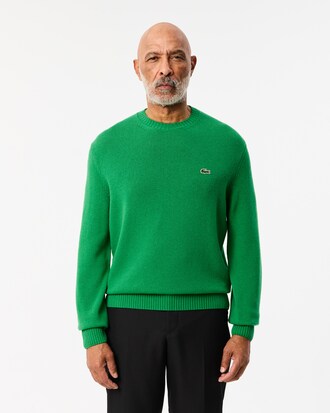 Jersey de cuello redondo de lana cardada