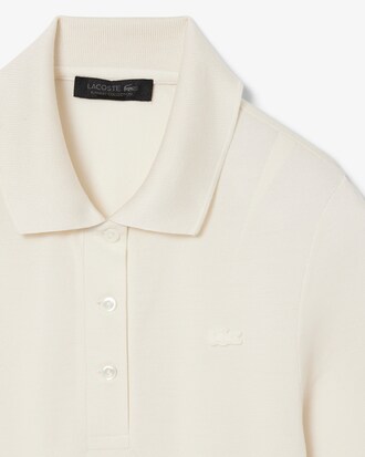 Polo de minipiqué de seda de corte ajustado Runway