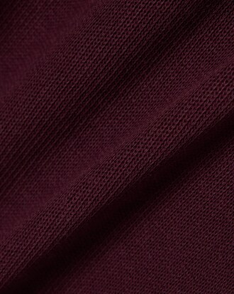 Sudadera con cuello polo de canal&eacute; de algod&oacute;n