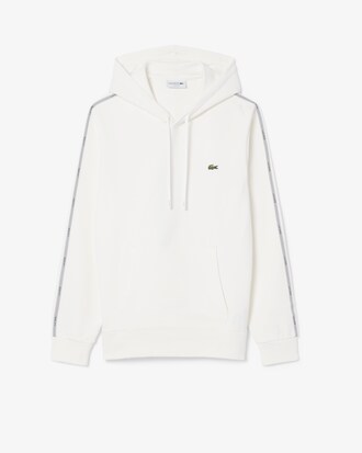 Sudadera con capucha y cremallera con rayas de logotipo
