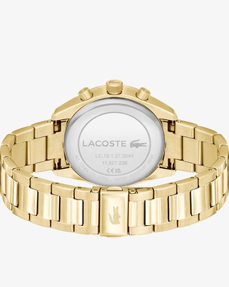 Reloj cronógrafo de acero inoxidable con chapado de iones Boston