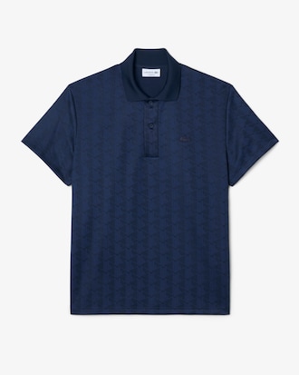 Polo de jacquard de corte cl&aacute;sico con monograma