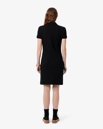 Vestido polo de corte ajustado de minipiqué elástico