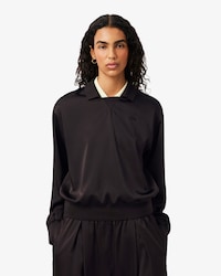 Polo de corte holgado de sat&eacute;n