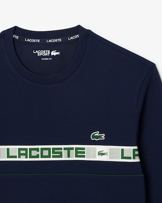 Sudadera de tenis de rayas con detalles de marca