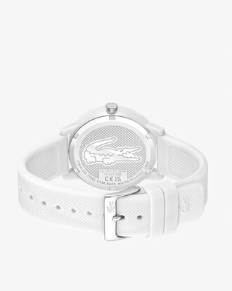Reloj Lacoste.12.12 de silicona con tres agujas con cocodrilo