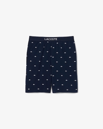 Pantal&oacute;n corto de pijama estampado de corte recto