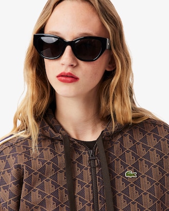 Sudadera con capucha de jacquard con monograma