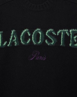 Jersey de lana cardada con intarsia de la marca