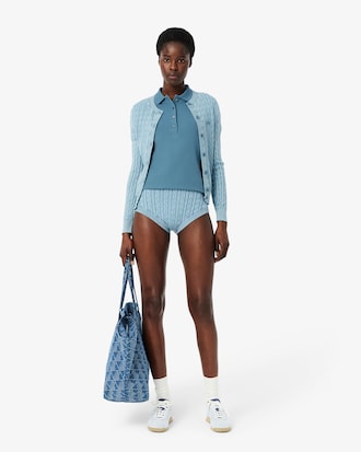 Polo de mujer Lacoste en piqu&eacute; de algod&oacute;n stretch