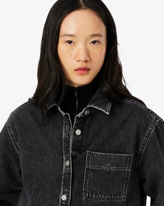 Veste surchemise denim oversize