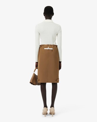 Jupe cargo laine mélangée Défilé