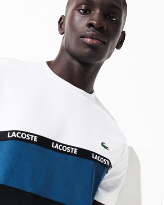 T-shirt Lacoste SPORT en piqué color-block avec bande signature