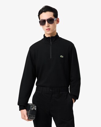 Sweatshirt col montant zipp&eacute; molleton