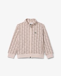 Sweatshirt monogramme zipp&eacute; molleton