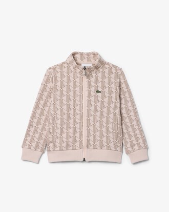 Sweatshirt monogramme zipp&eacute; molleton