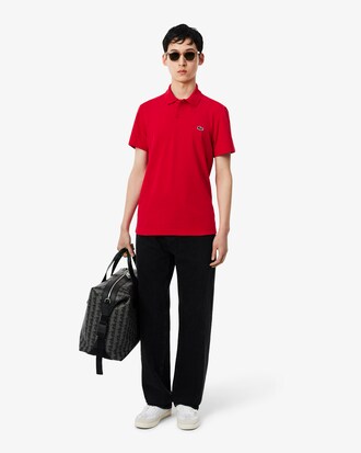 Polo regular fit en coton m&eacute;lang&eacute;