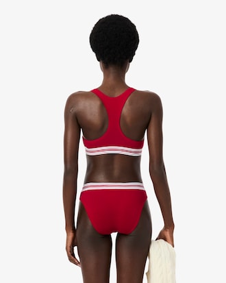 Brassi&egrave;re coton stretch bande contrast&eacute;e